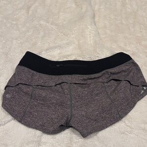 lululemon athletica Heathered Black Athletic Shorts